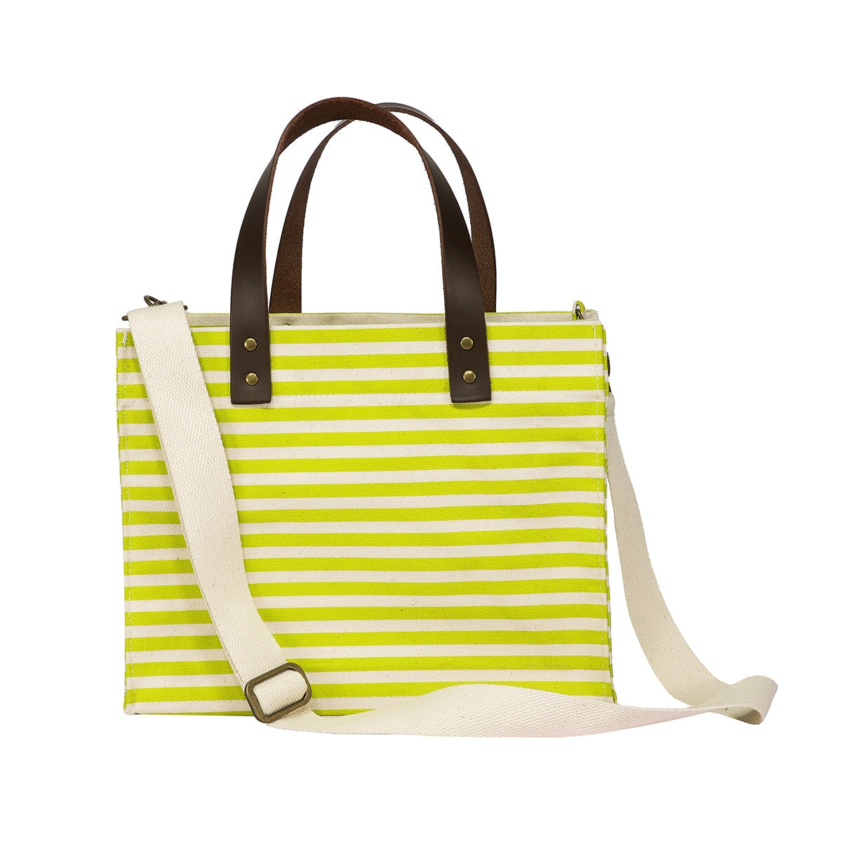 Brooklyn Tote Stripe Tag&Crew Cyber Lime