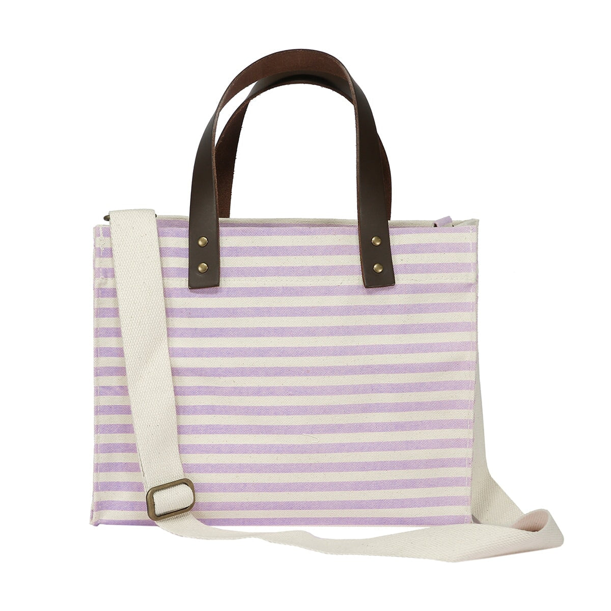 Brooklyn Tote Stripe Tag&Crew Lavender