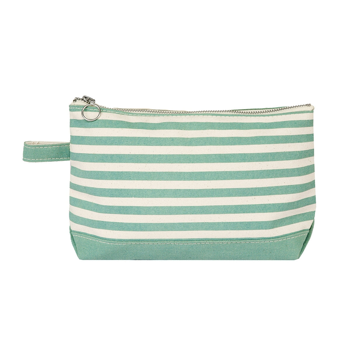 Makeup Bag Stripe Accessories TagandCrew Sage Leaf Stripe