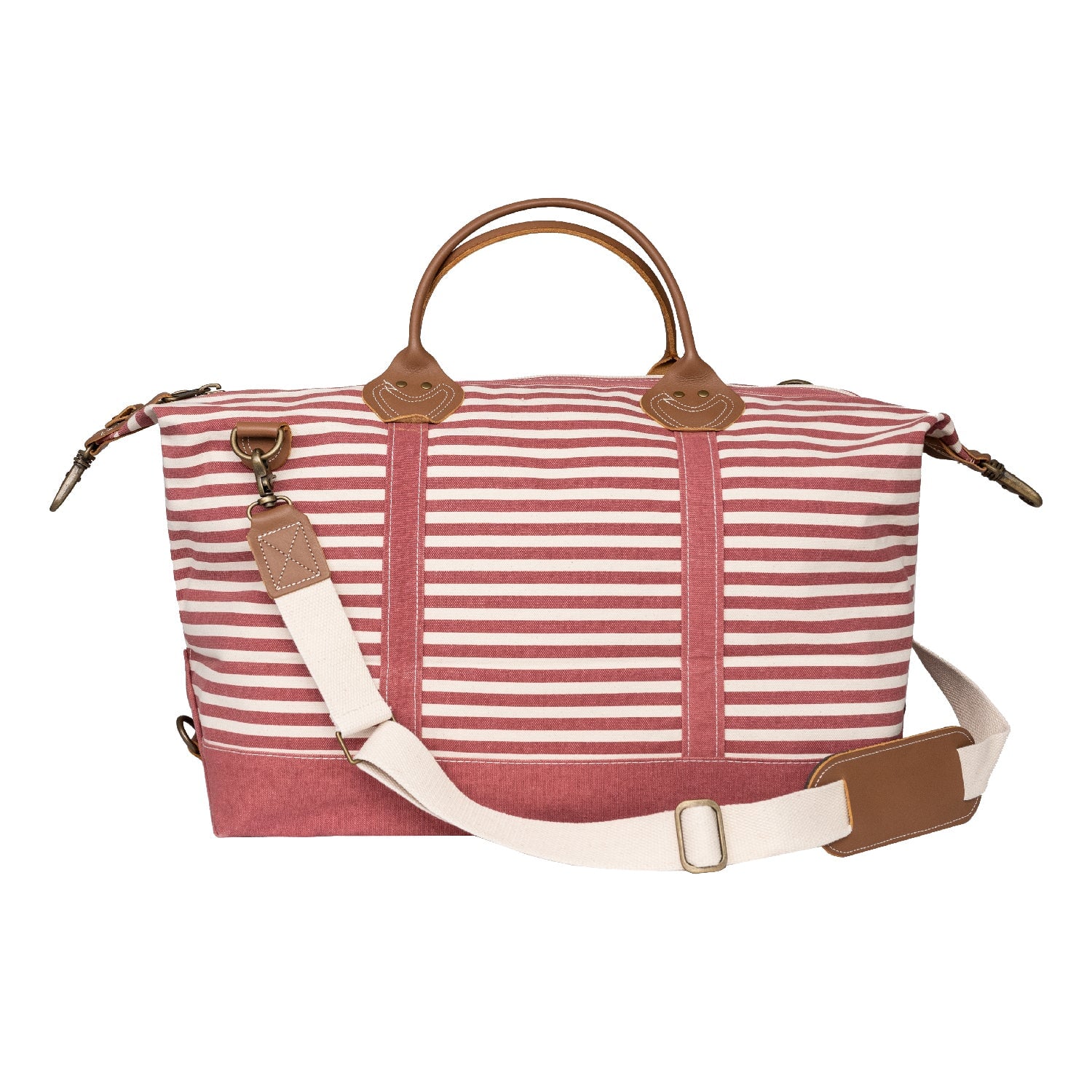 Signature Duffle Stripes Duffle & Weekender TagandCrew Mauve Stripe