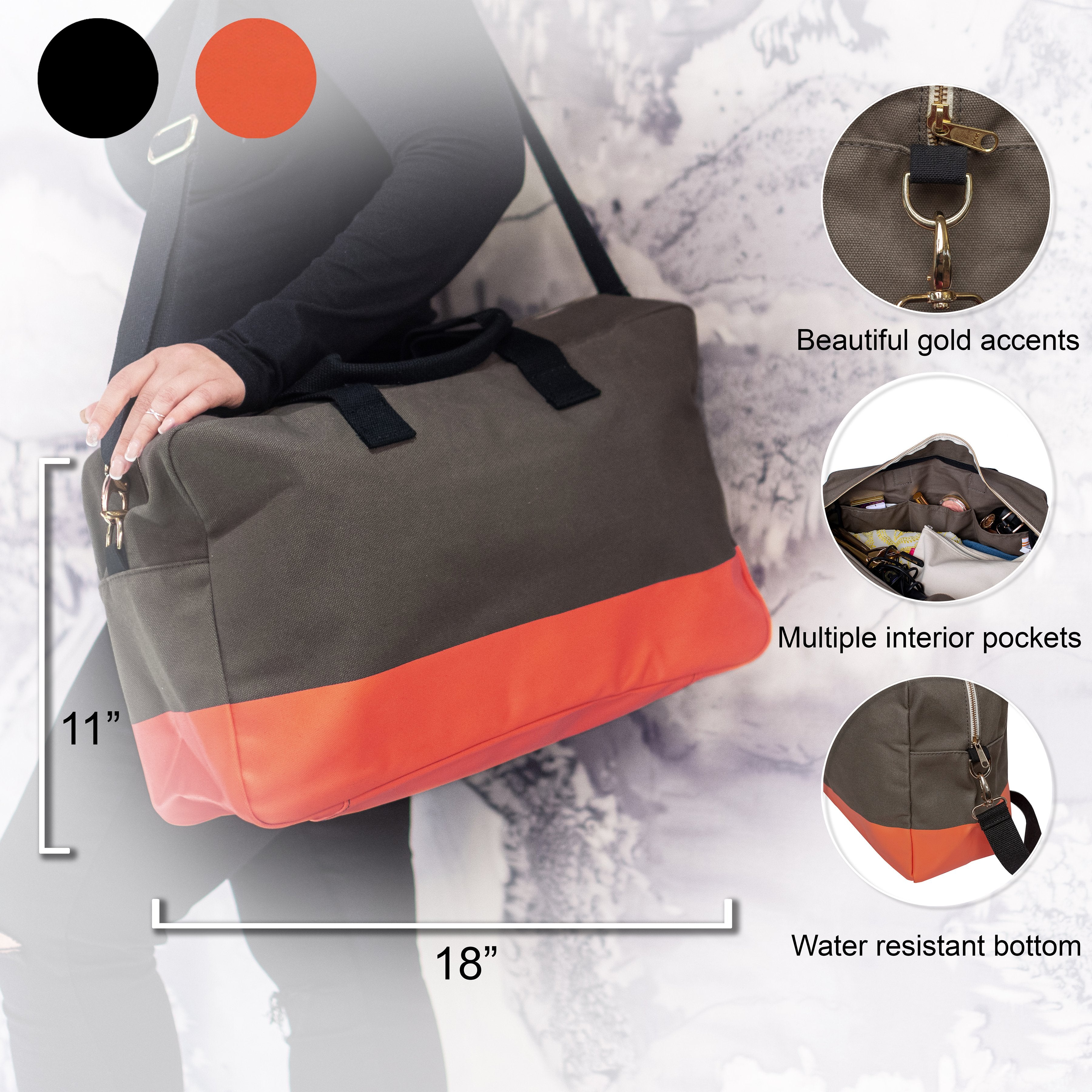 Color Block Duffle - Gray - Tag&Crew