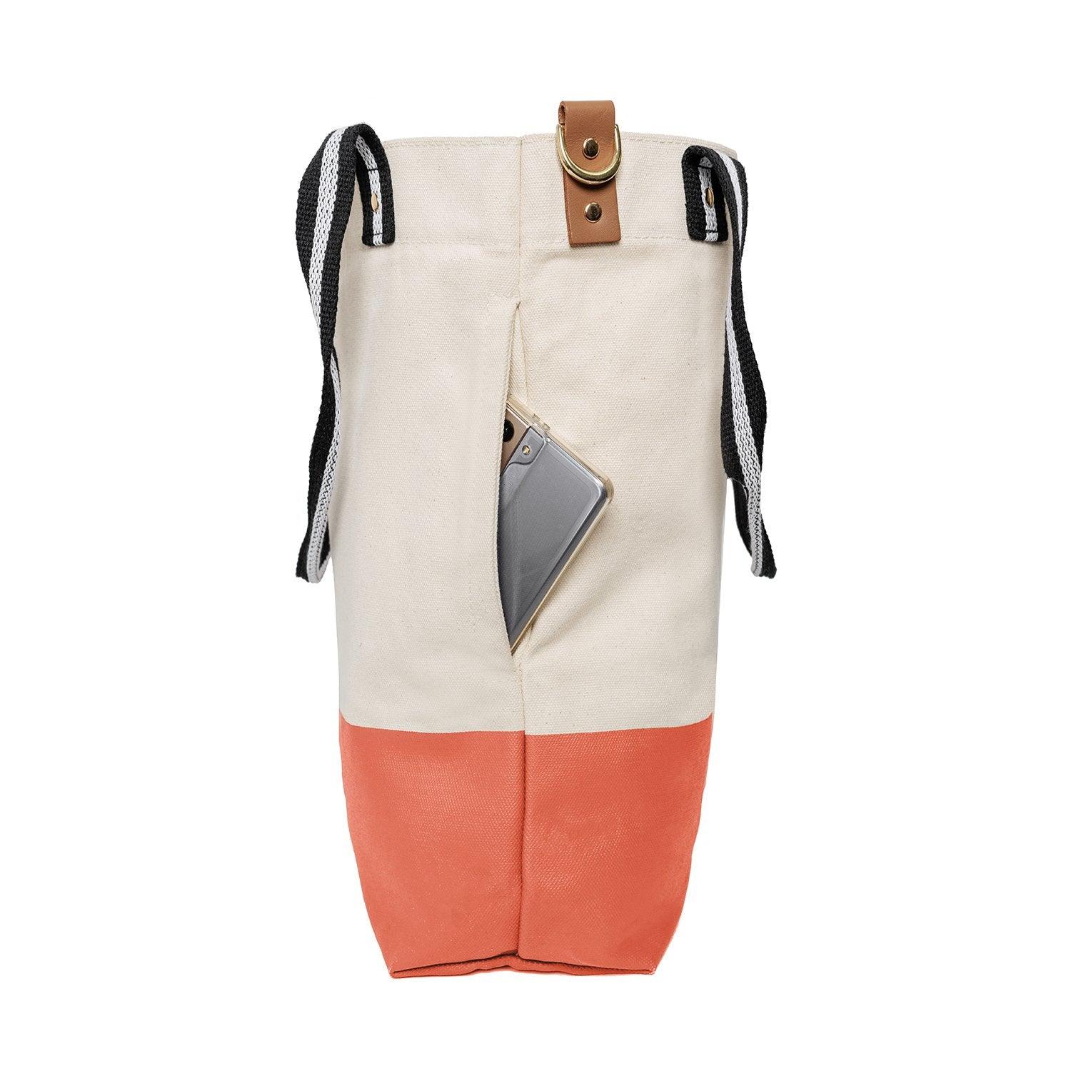 Dipped Tote with Black Strap - Tag&Crew