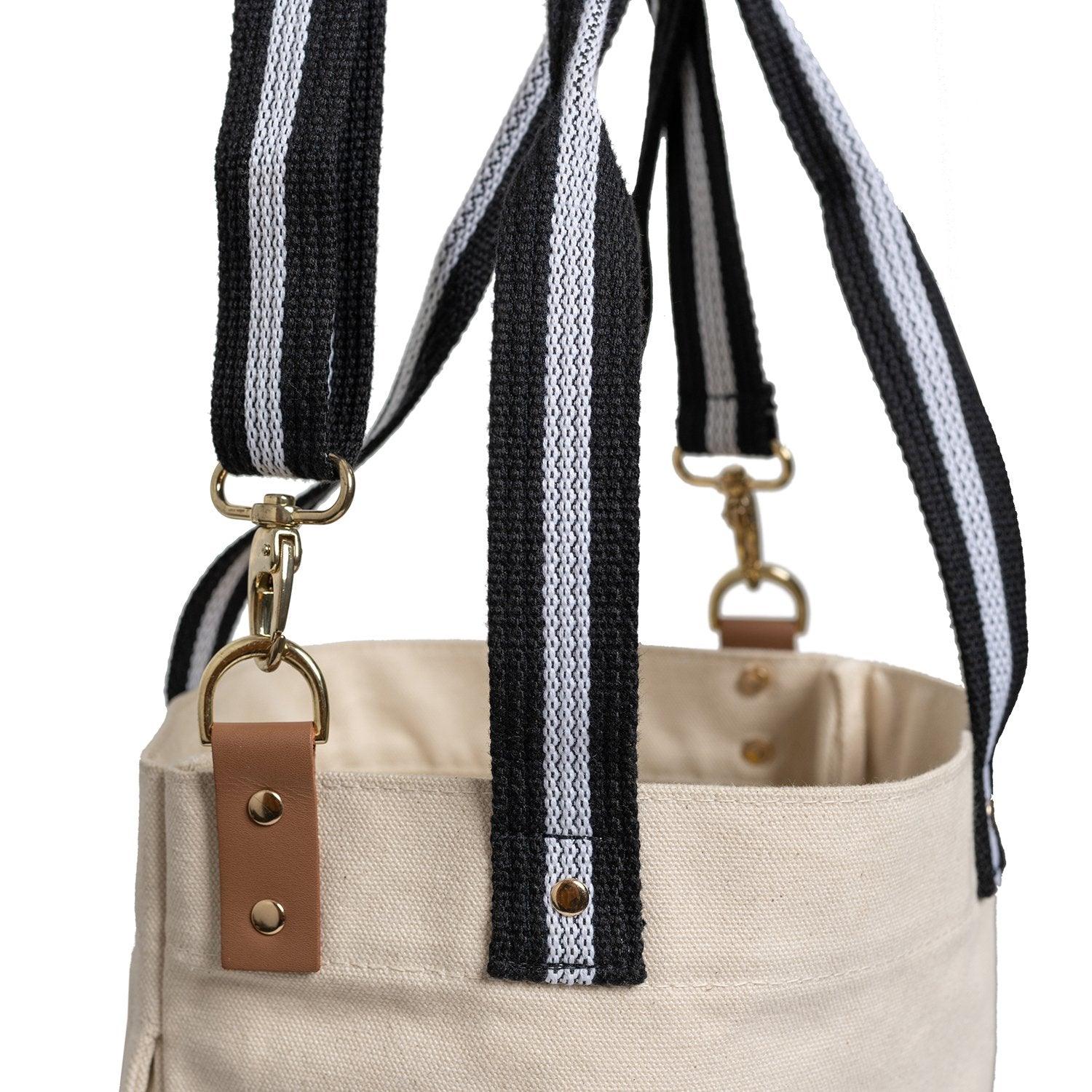 Dipped Tote with Black Strap - Tag&Crew