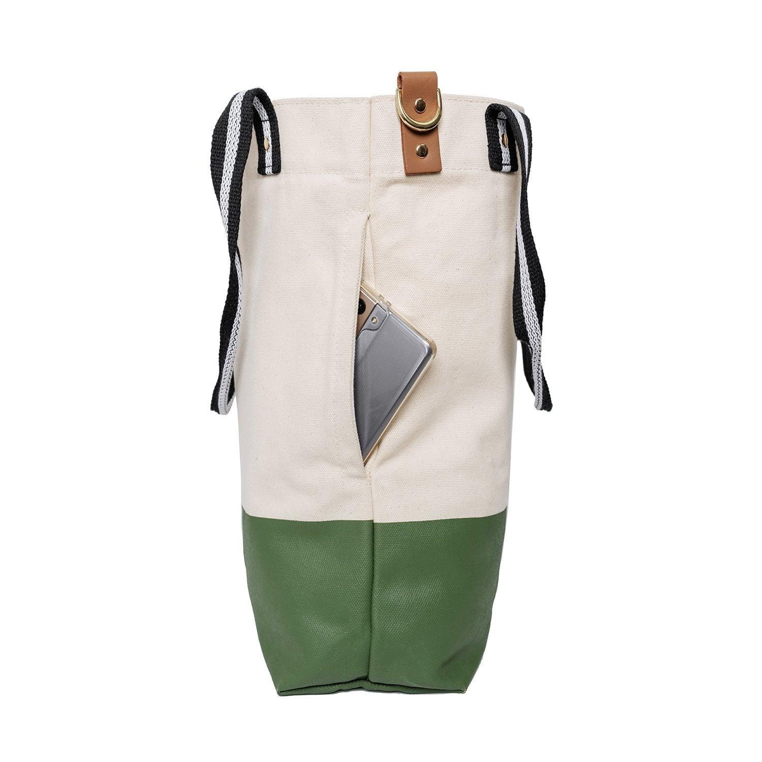 Dipped Tote with Black Strap - Tag&Crew