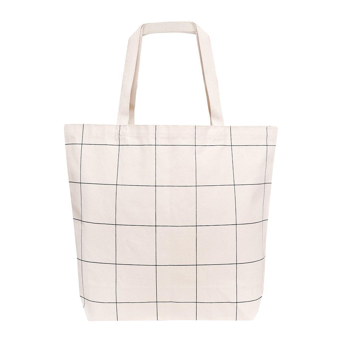 Market Tote Windowpane Plaid - Tag&Crew