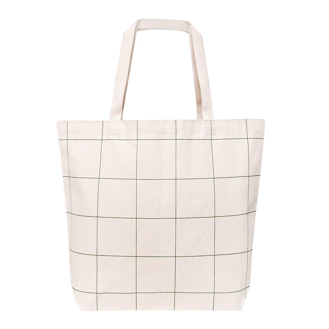 Market Tote Windowpane Plaid - Tag&Crew