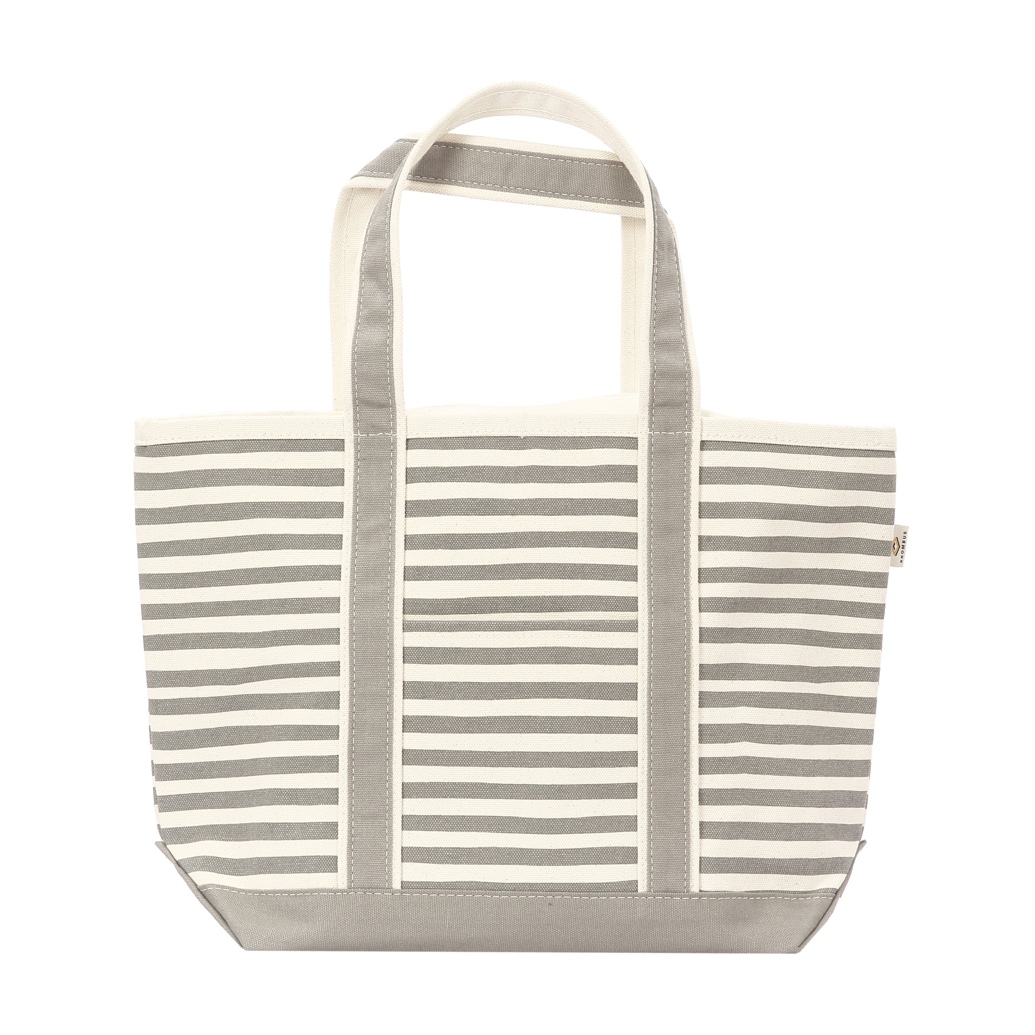 Ventura Tote Medium Stripe Blank Tote TagandCrew Gray Stripe 