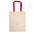 Folding Tote Bag Blank Tote Tag&Crew Natural with Red Trim 