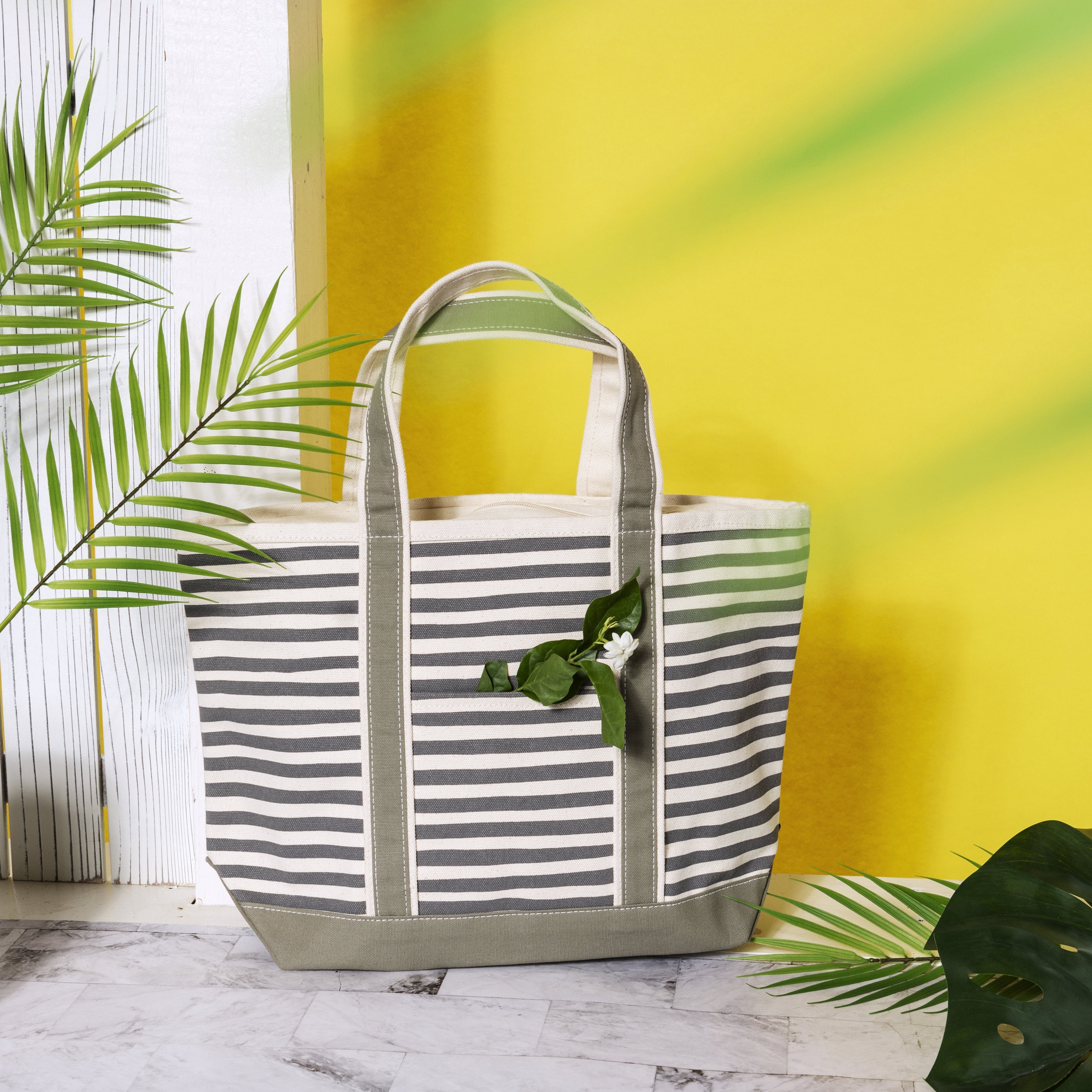 Ventura Tote Medium Stripe Blank Tote TagandCrew 