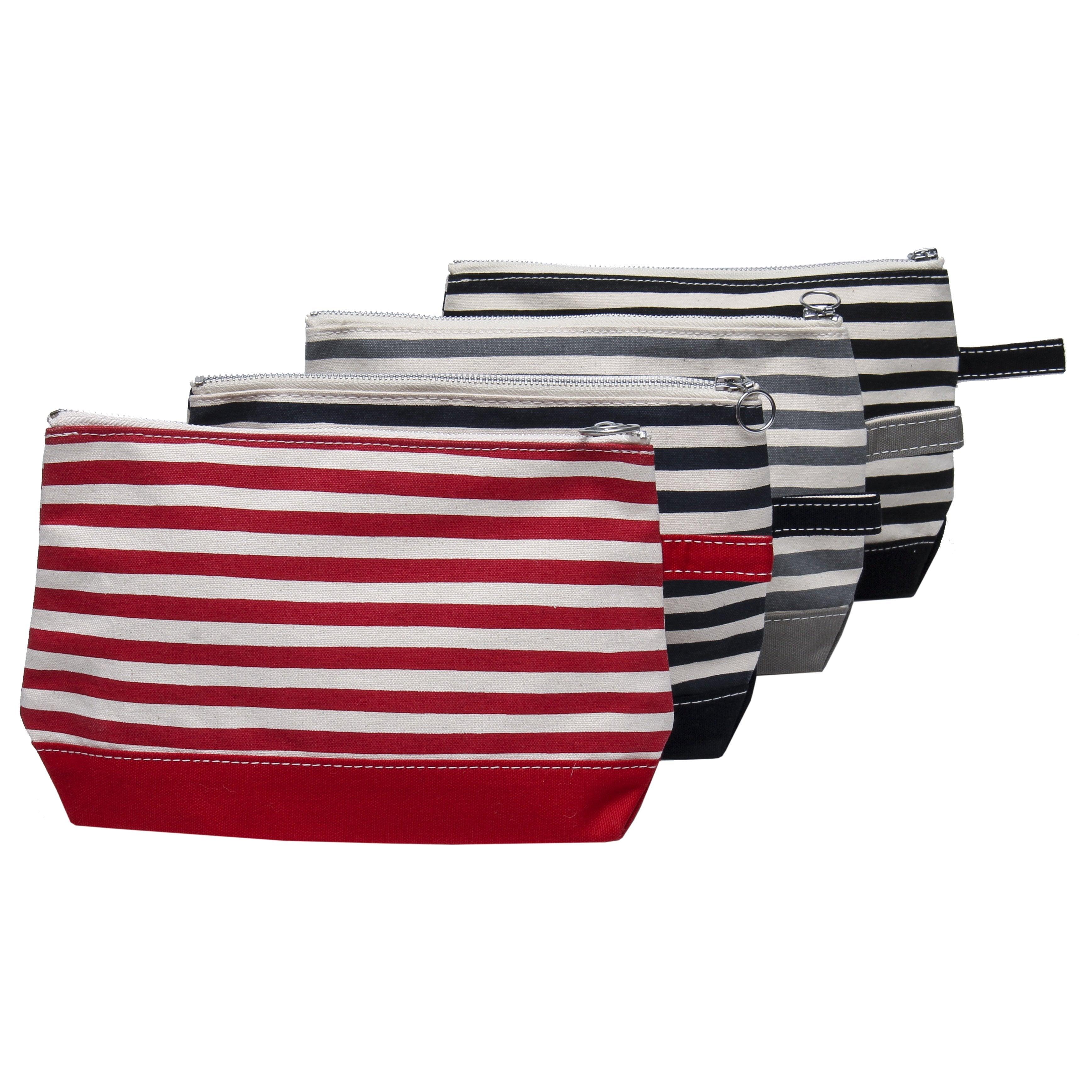 Makeup Bag Stripe Blank Accessories TagandCrew 