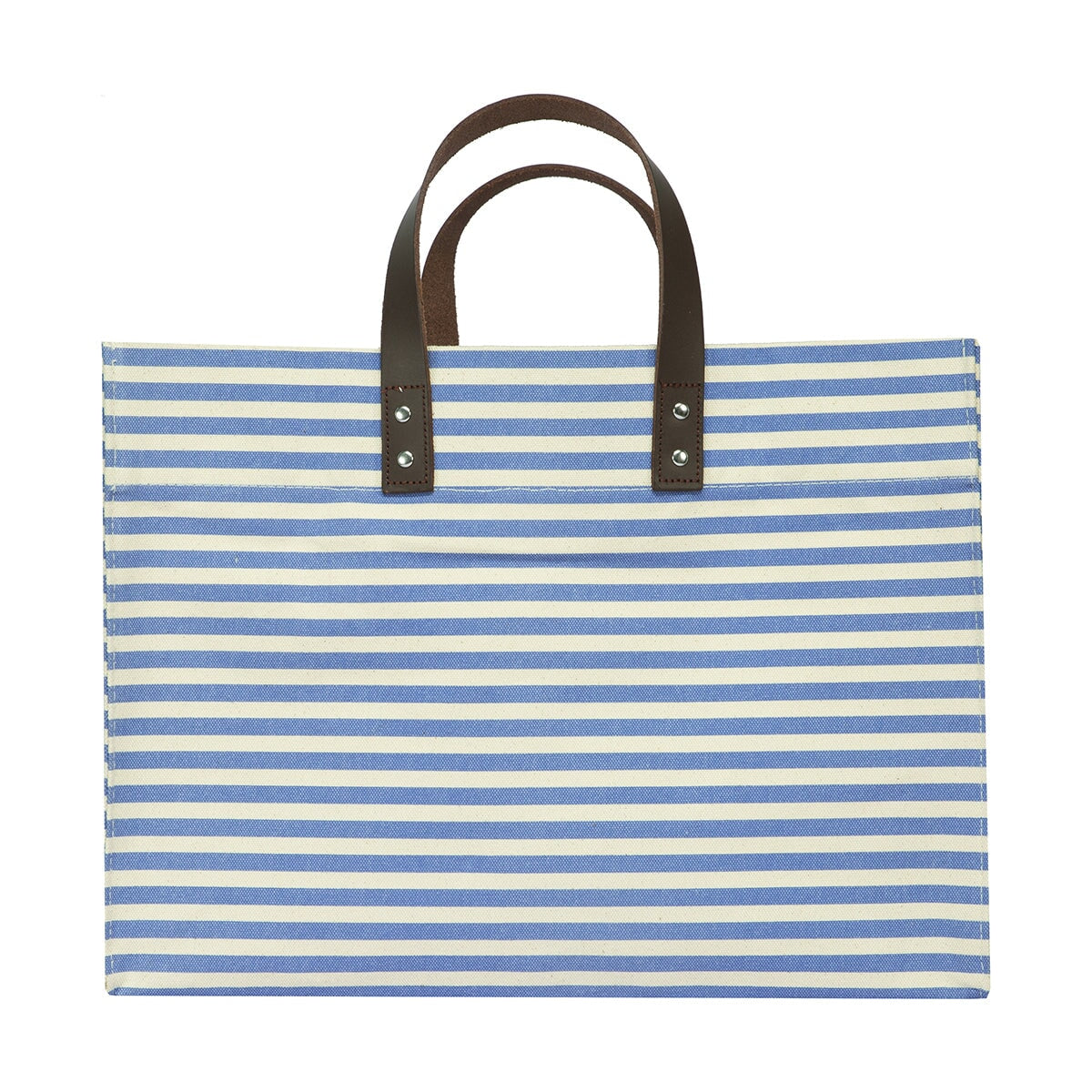 Manhattan Tote Stripe Tote TagandCrew Elemental Blue Stripe 