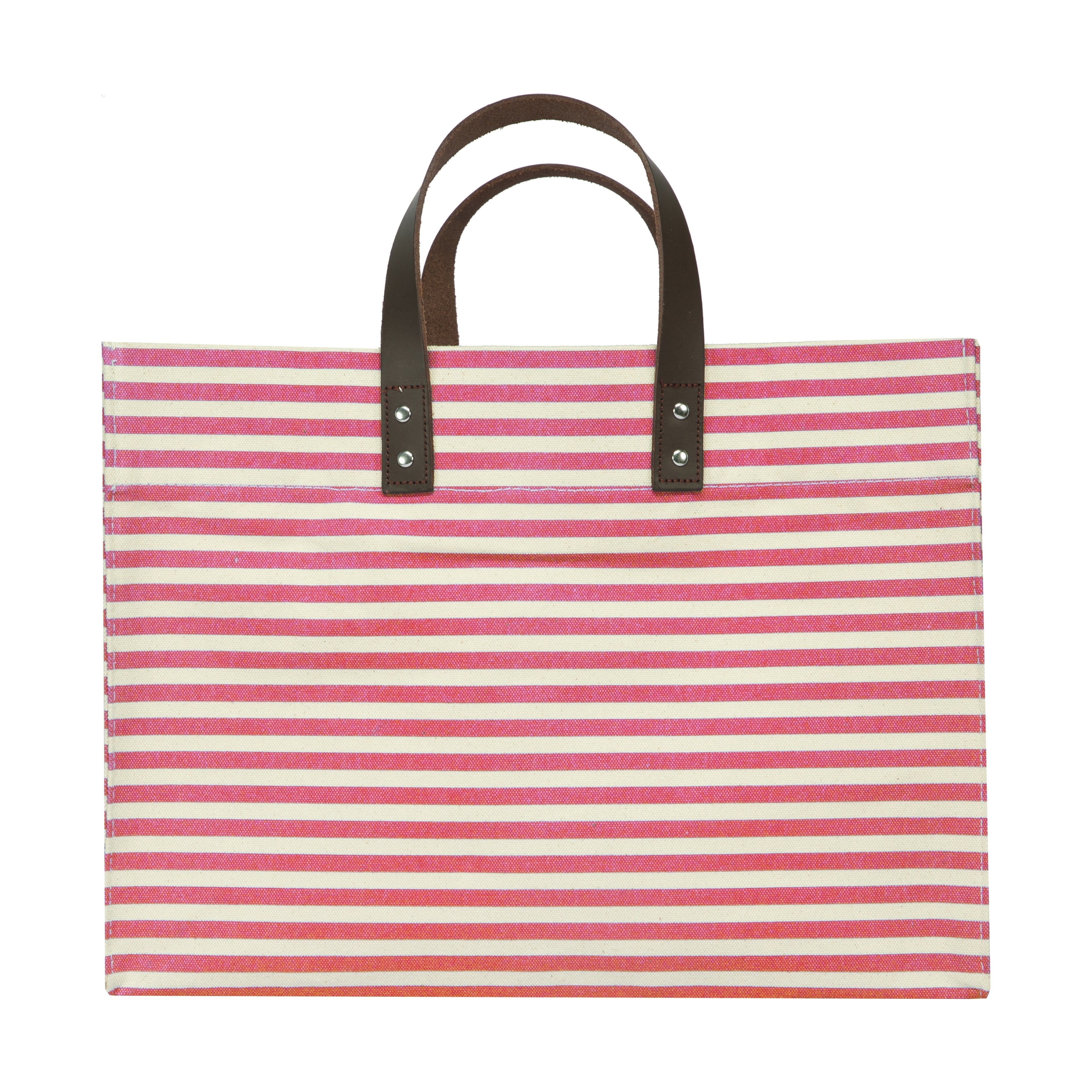 Manhattan Tote Stripe Tote TagandCrew Mauve 