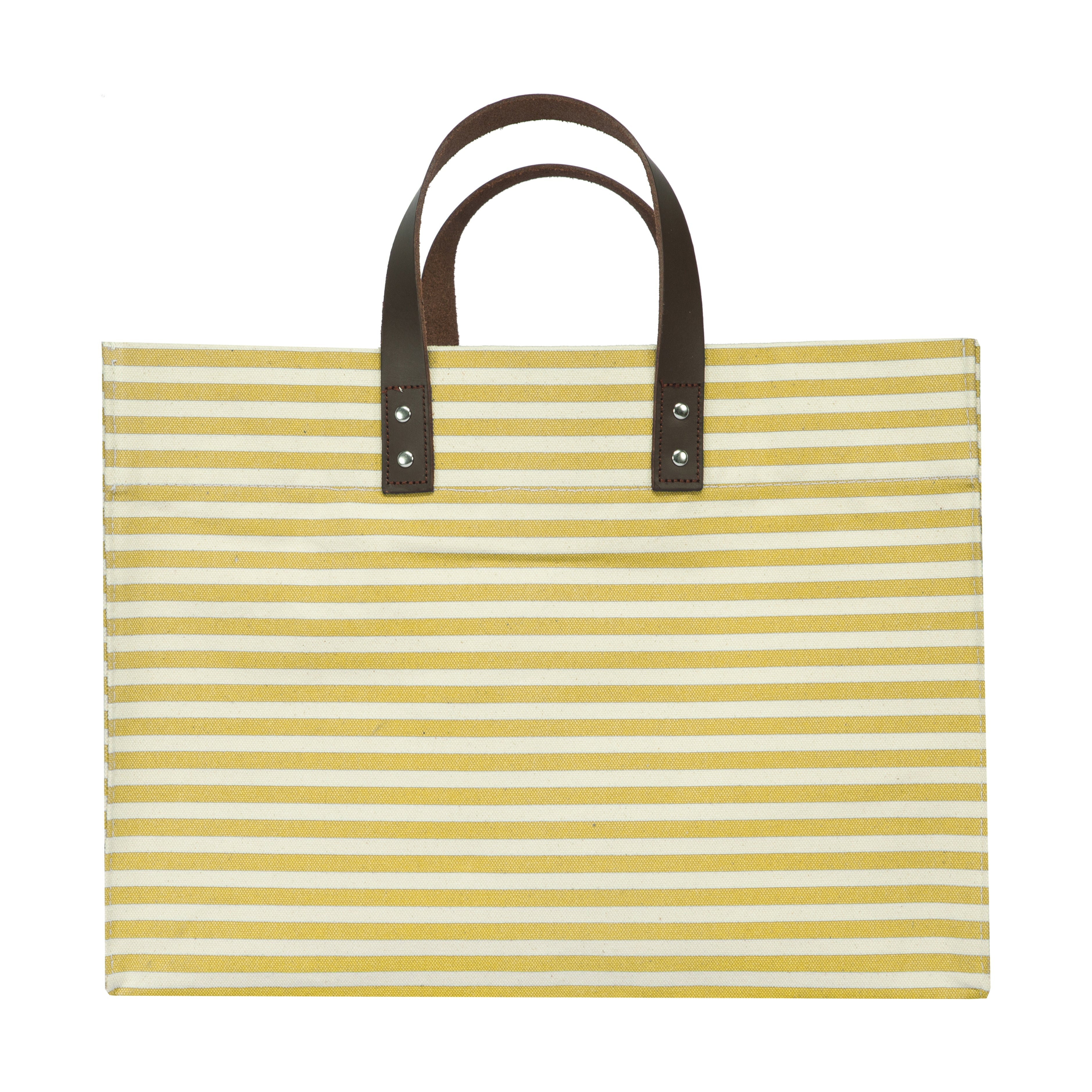 Manhattan Tote Stripe Tote TagandCrew Pale Yellow 