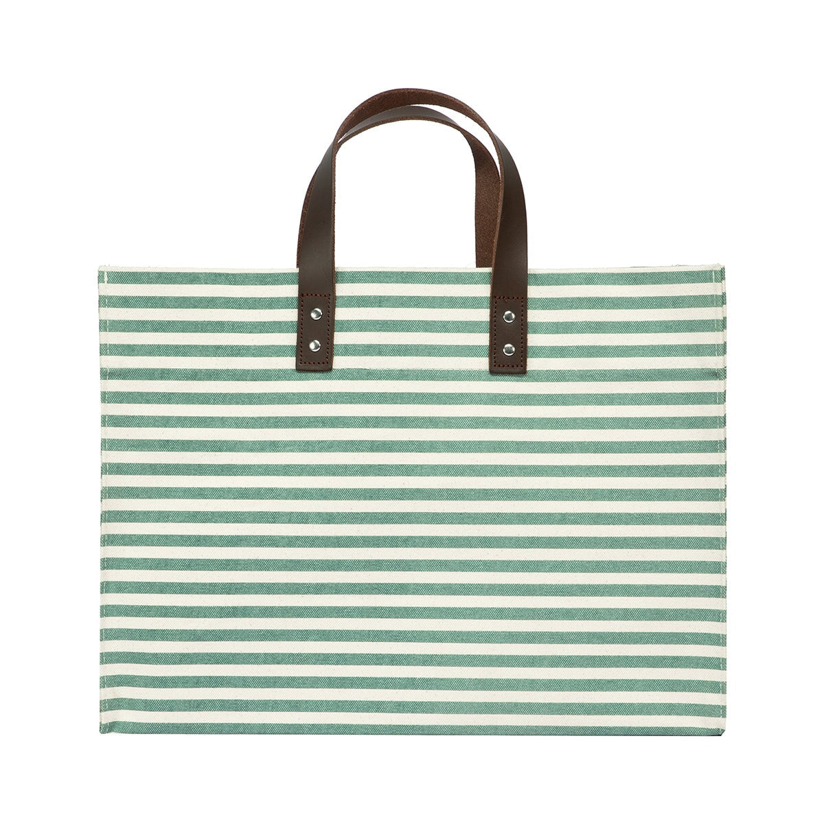 Manhattan Tote Stripe Tote TagandCrew Sage Leaf Stripe 