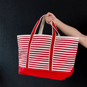 Custom Rope Canvas Tote Karma Stripe Bag