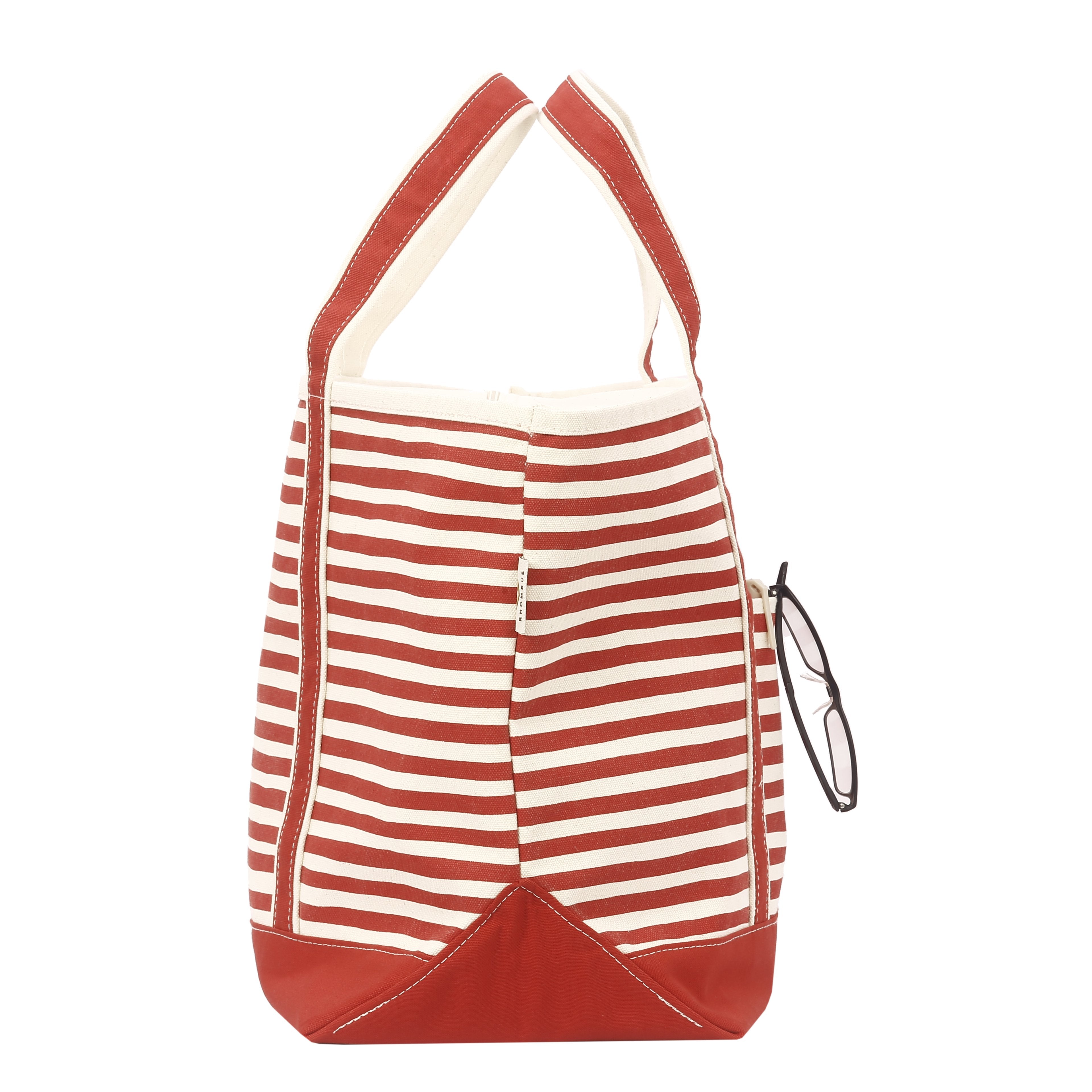 Rhombus Canvas Boat Tote Large Karma Stripe - Red - All Purpose Totes