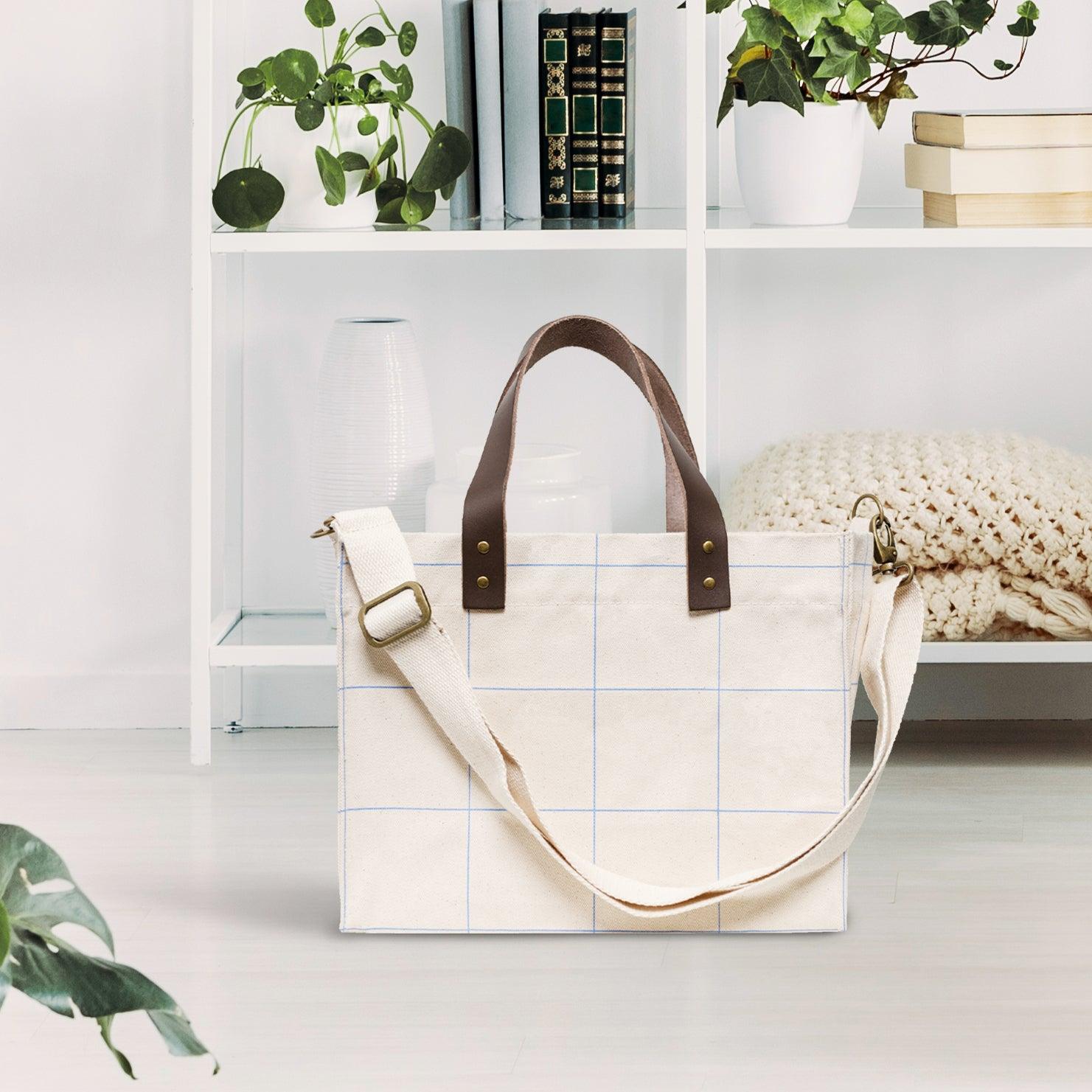 Brooklyn Tote Windowpane Plaid - Tag&Crew