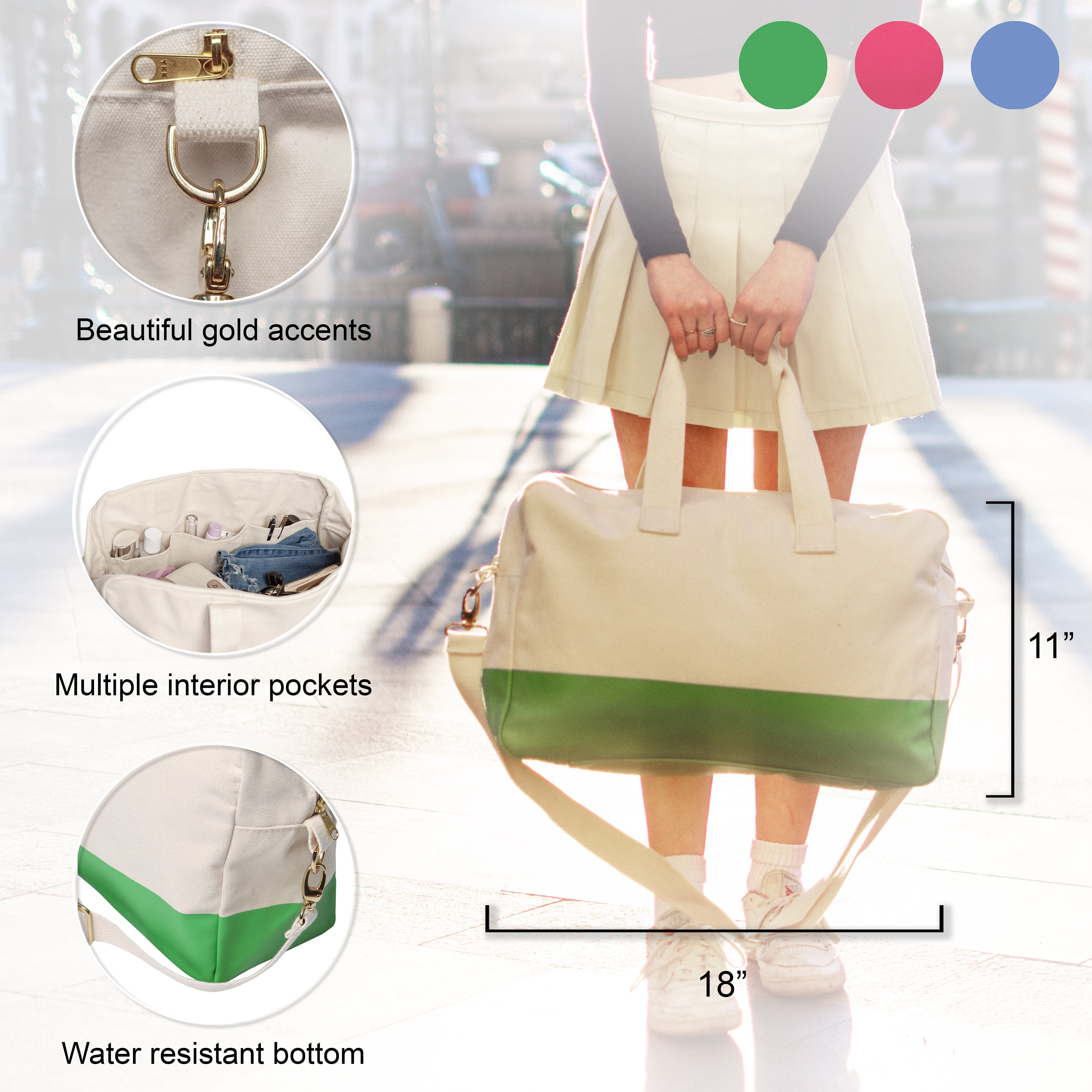 Color Block Duffle - Natural - Tag&Crew