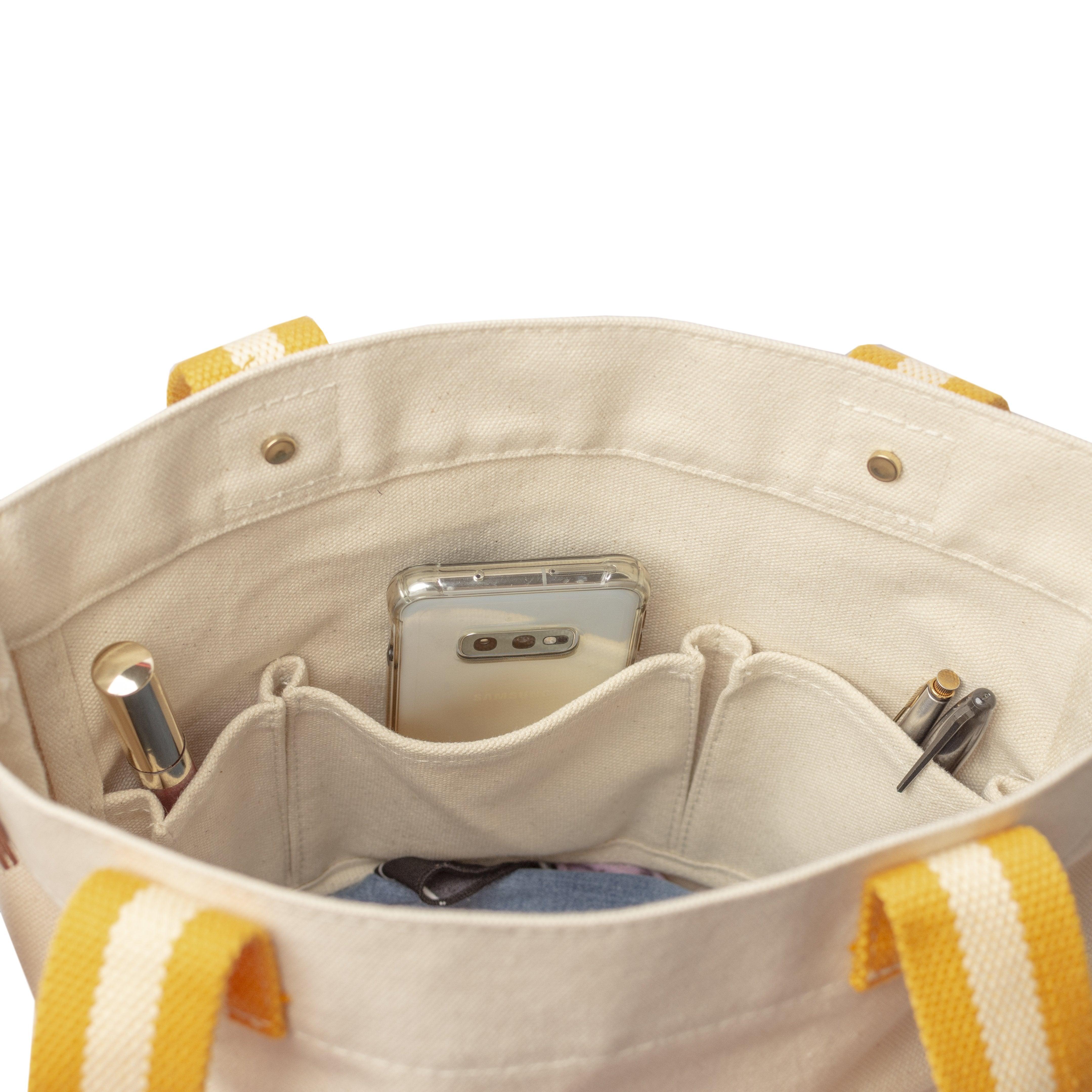 Dipped Tote with Yellow Strap - Tag&Crew