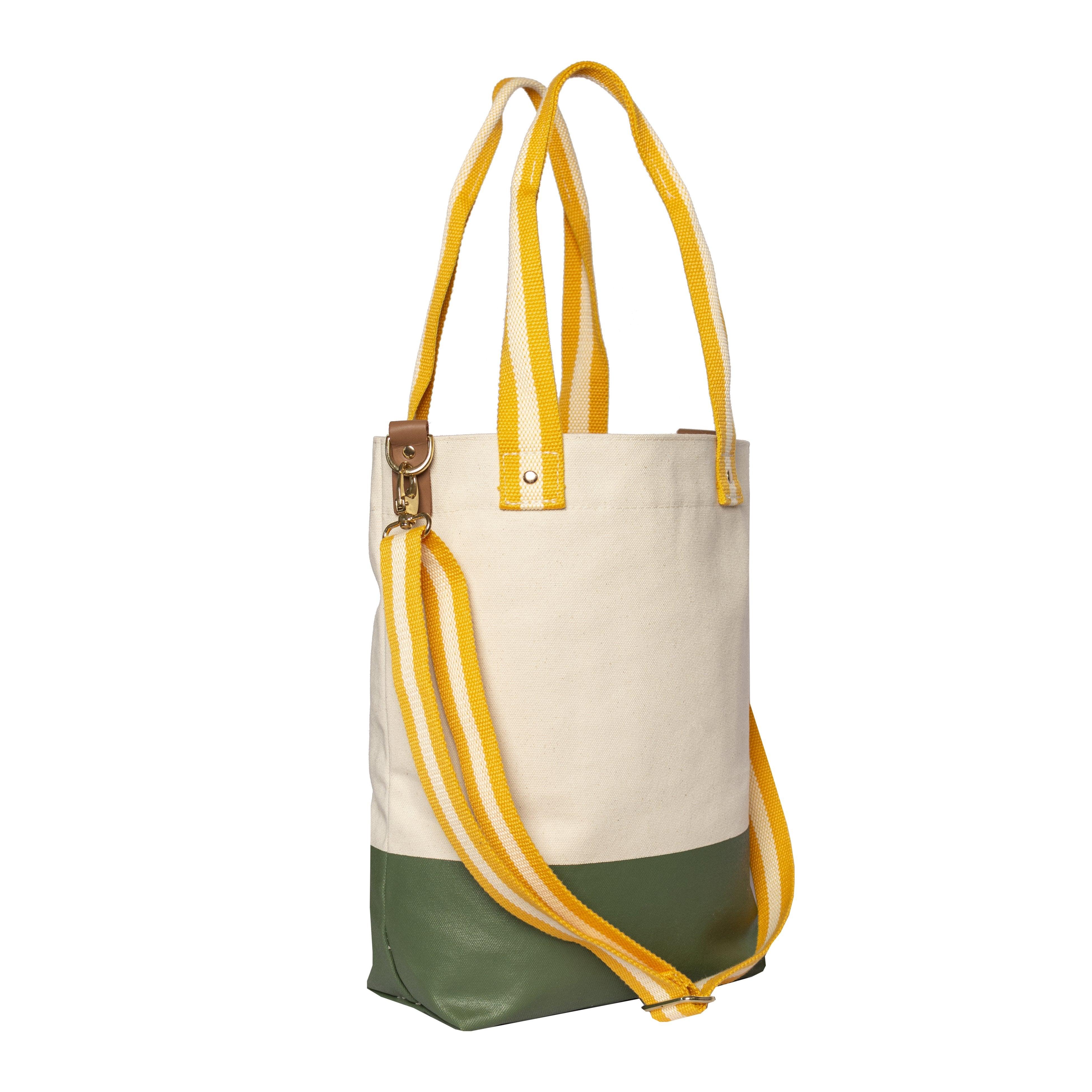 Dipped Tote with Yellow Strap - Tag&Crew