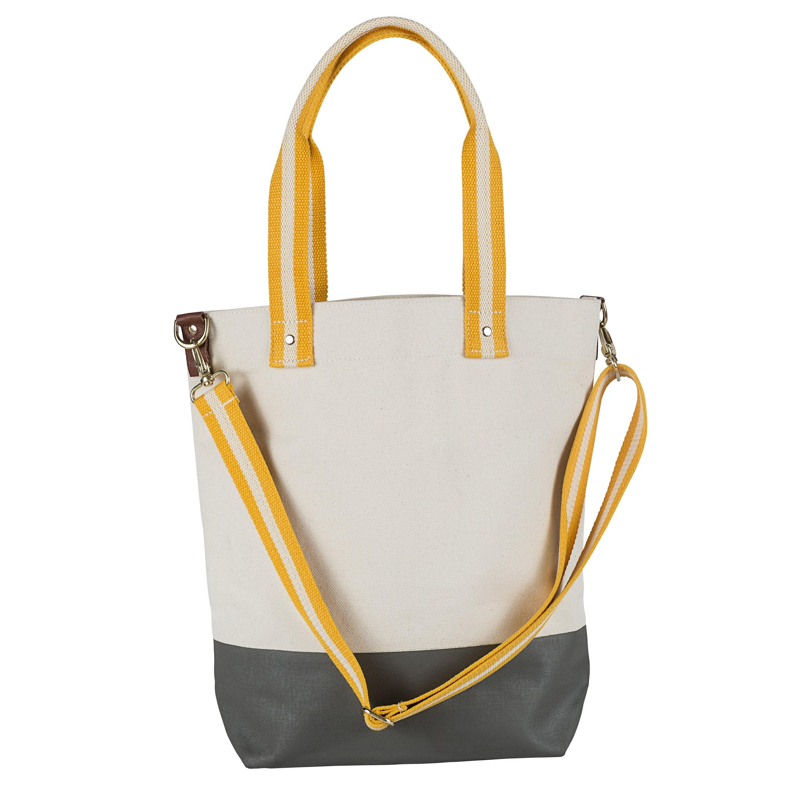 Dipped Tote with Yellow Strap - Tag&Crew
