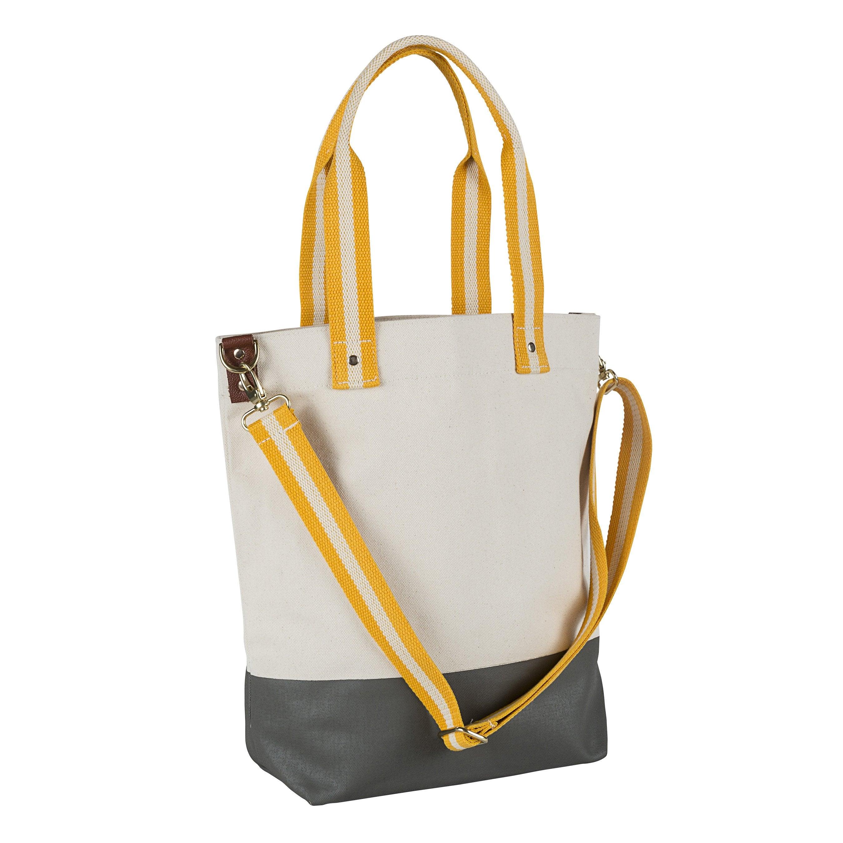 Dipped Tote with Yellow Strap - Tag&Crew