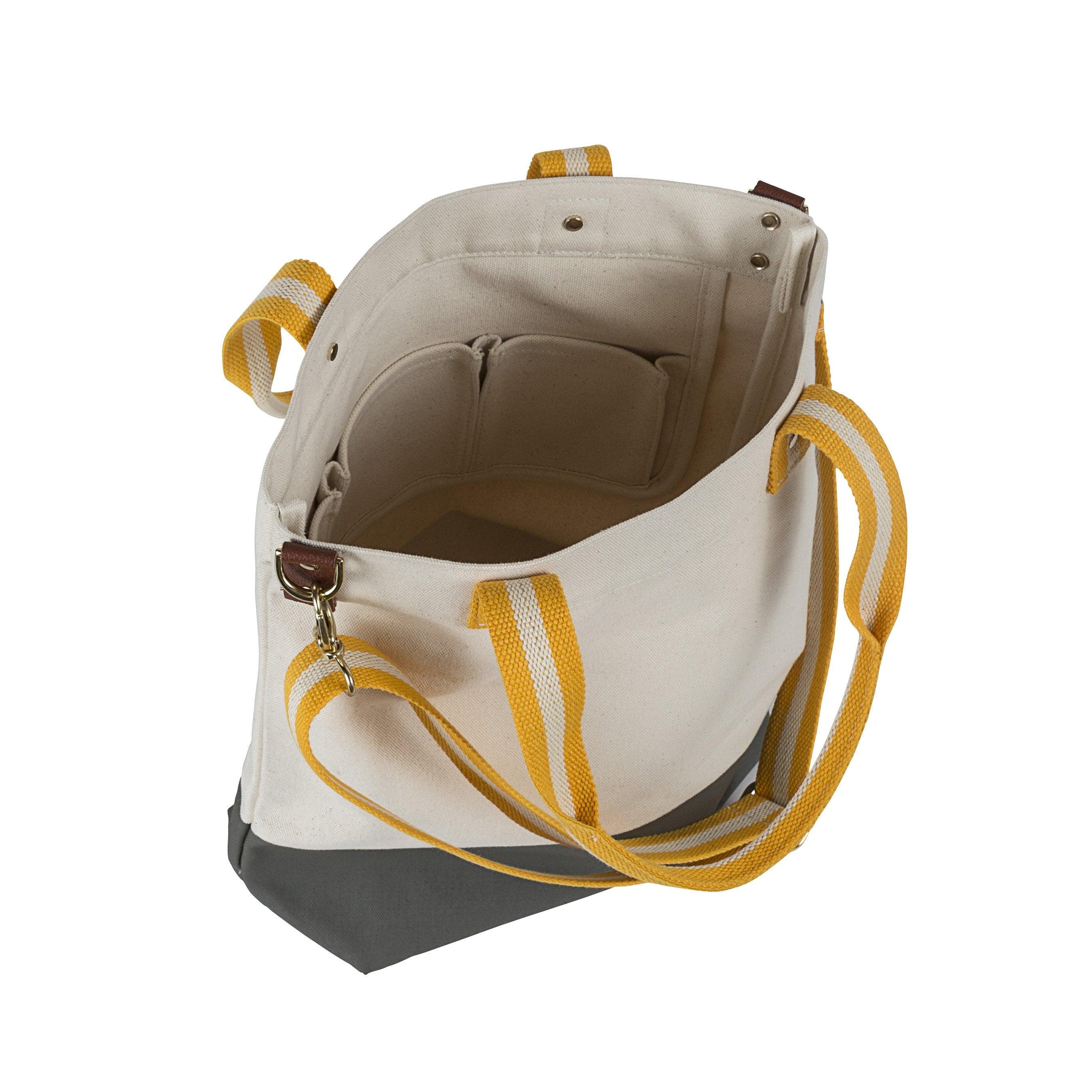 Dipped Tote with Yellow Strap - Tag&Crew