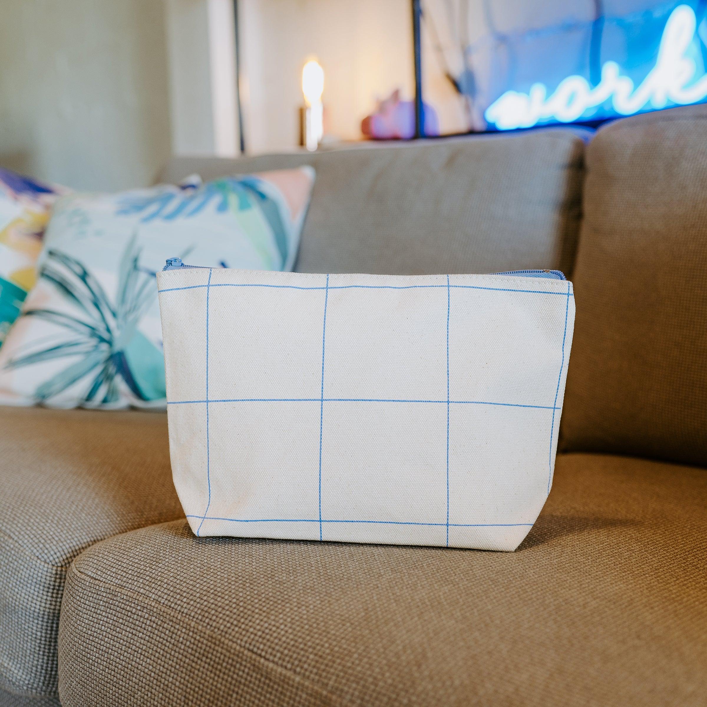 Hudson Pouch Wide Windowpane Plaid Tag&Crew 