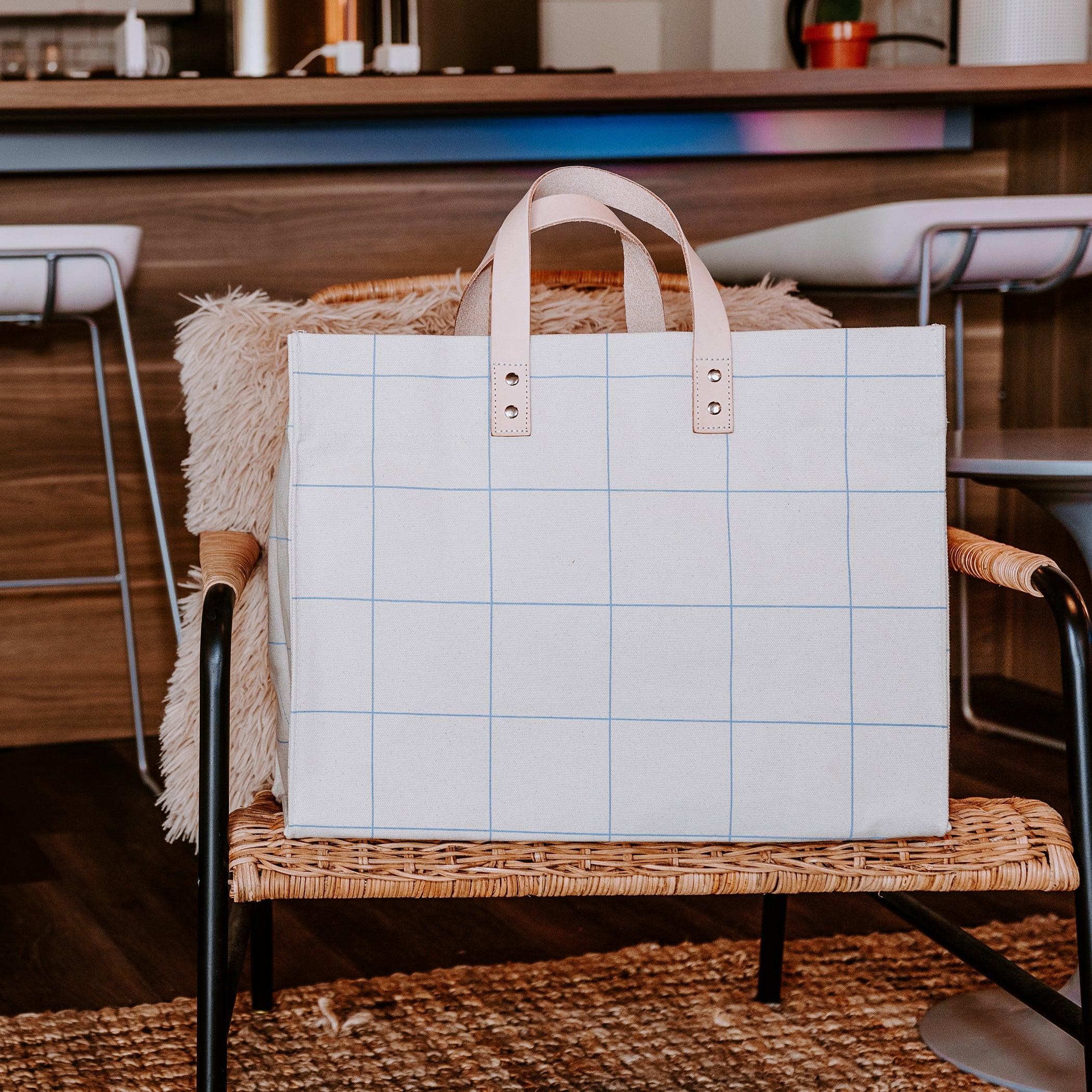 Manhattan Tote Windowpane Plaid - Tag&Crew