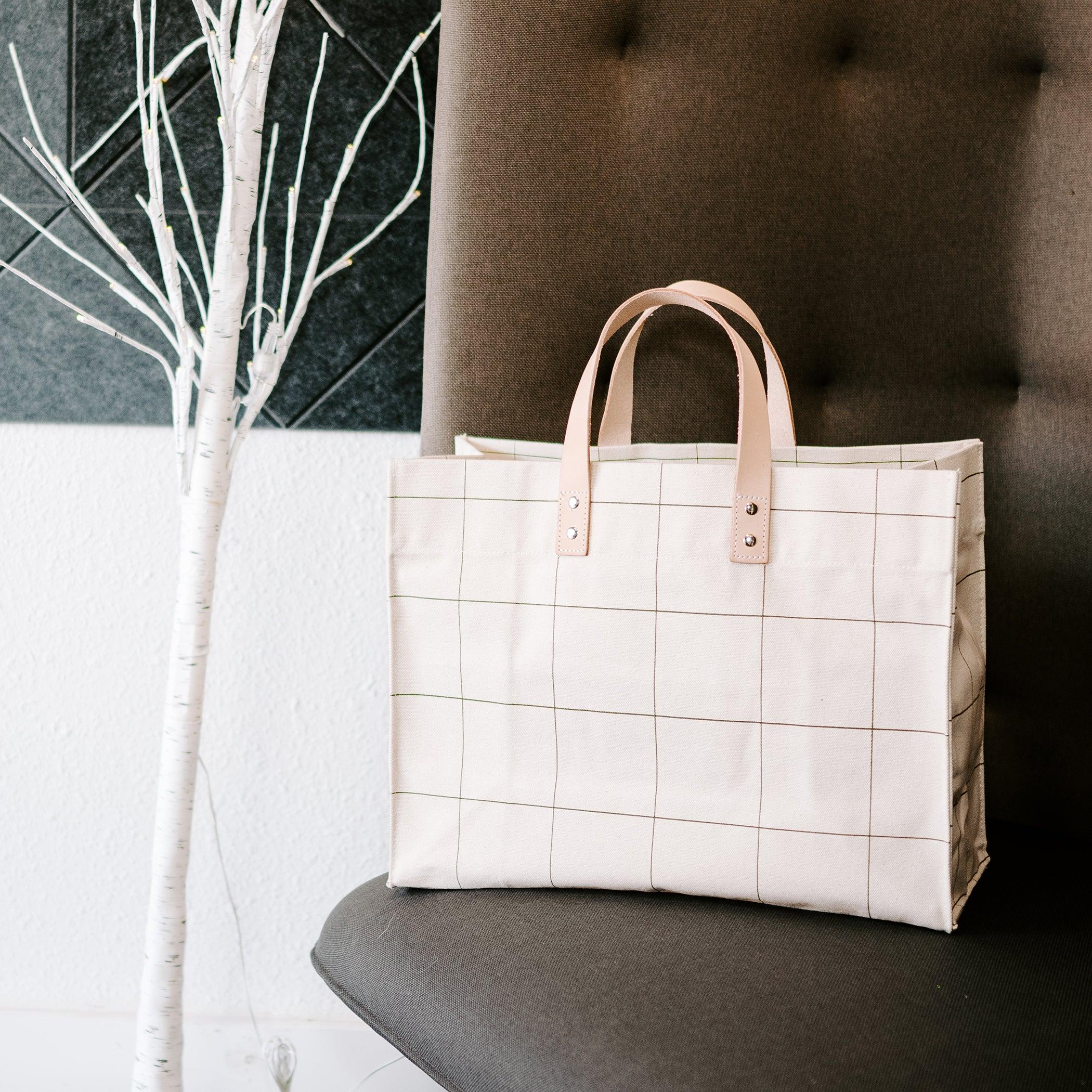 Manhattan Tote Windowpane Plaid - Tag&Crew