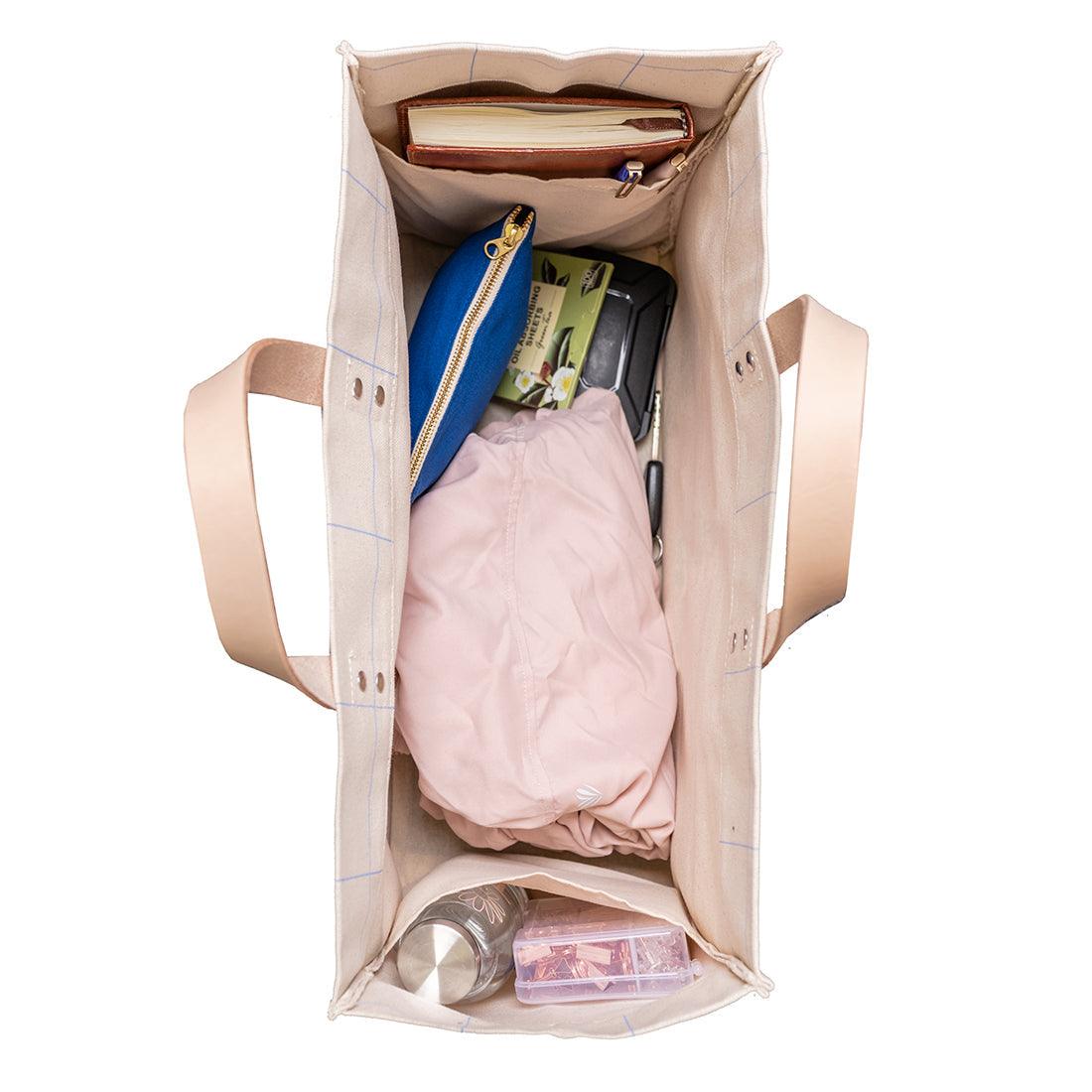 Manhattan Tote Windowpane Plaid - Tag&Crew