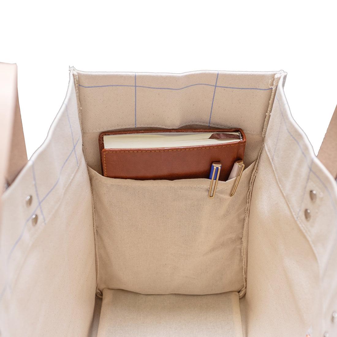 Manhattan Tote Windowpane Plaid - Tag&Crew