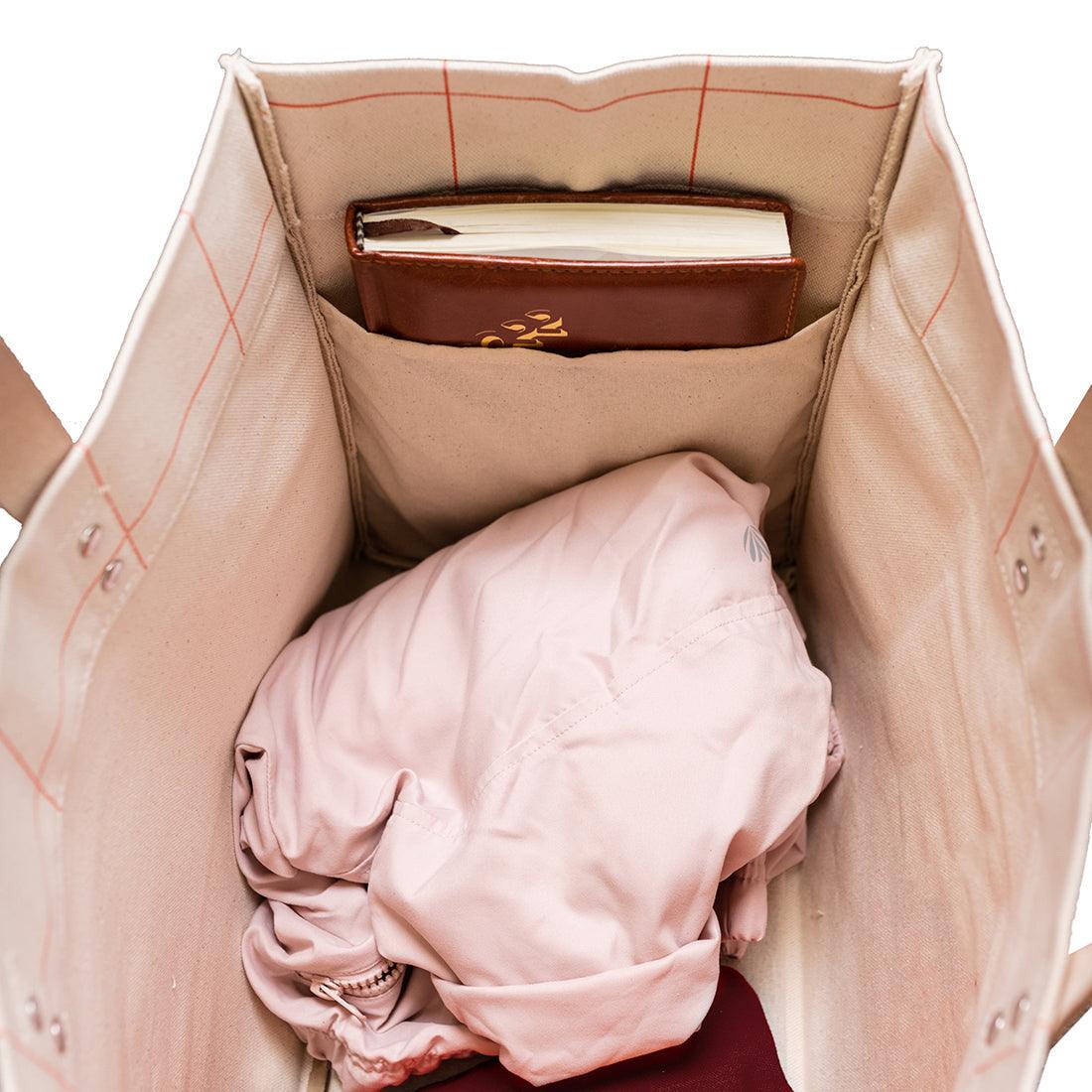 Manhattan Tote Windowpane Plaid - Tag&Crew