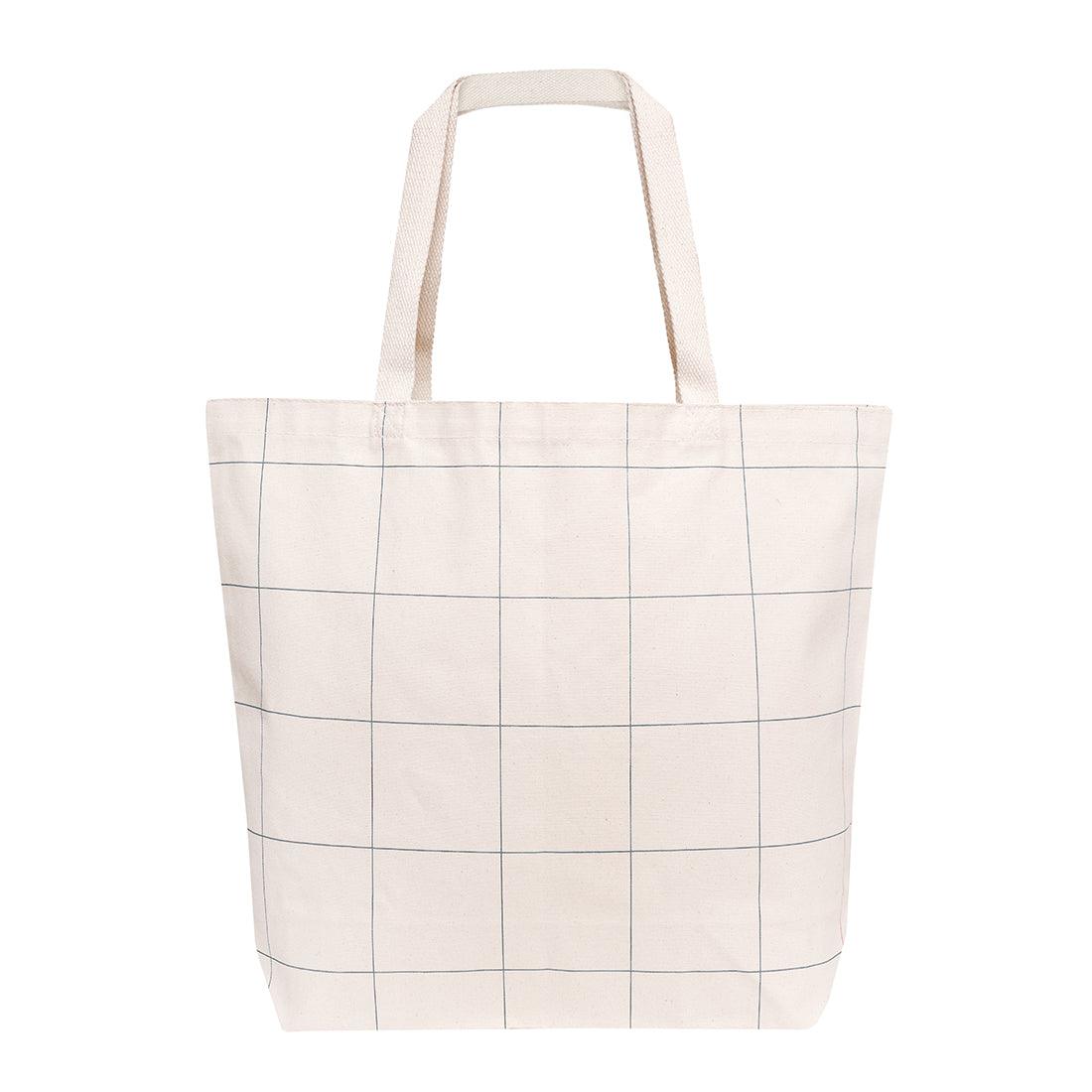 Market Tote Windowpane Plaid - Tag&Crew